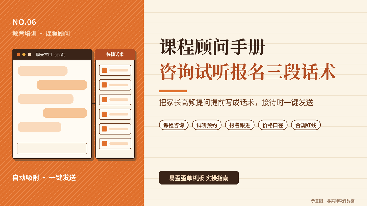 易歪歪单机版课程顾问话术手册封面图
