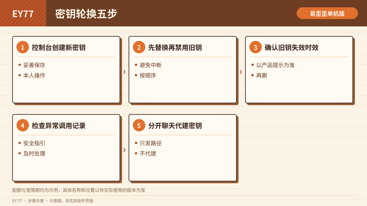 云服务密钥轮换核对步骤示意图