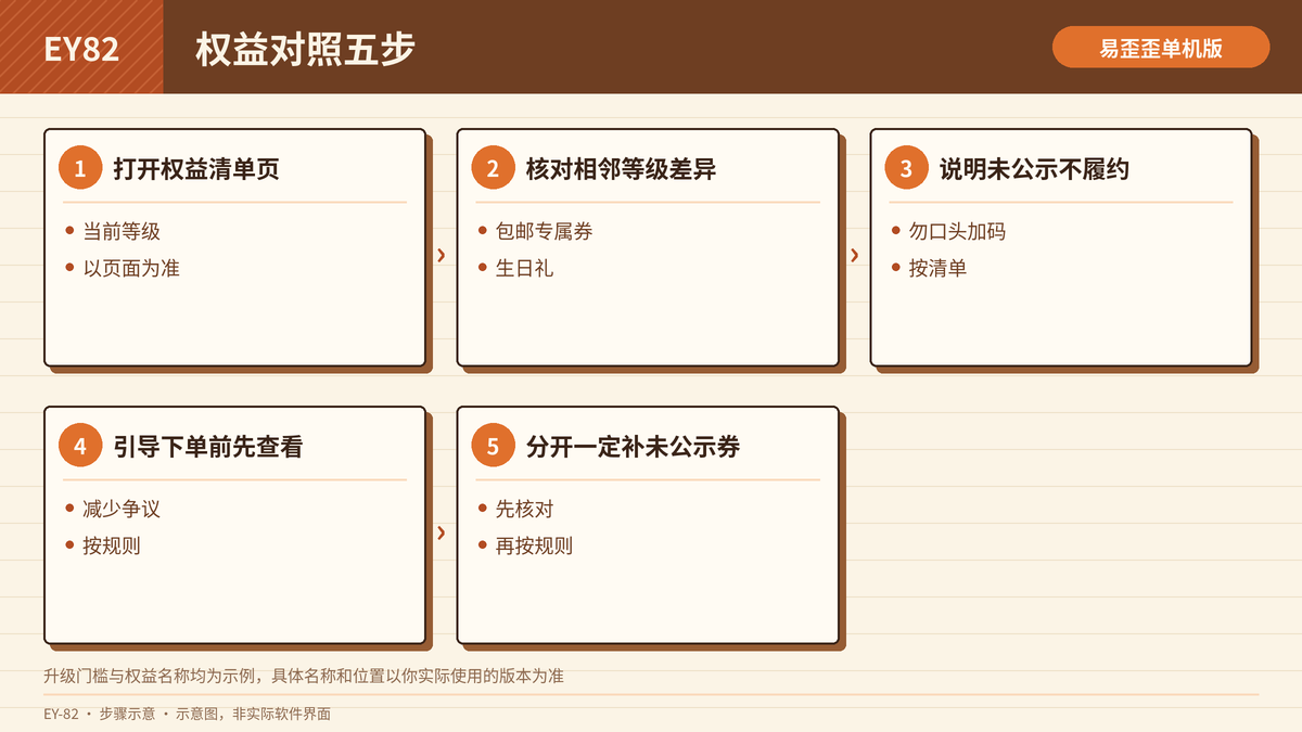 会员权益对照核对步骤示意图