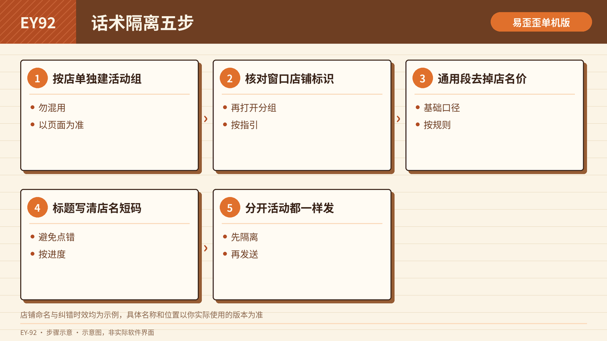 多店话术隔离核对步骤示意图